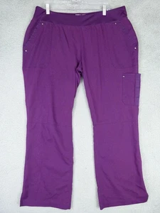 Purple Label YOGA X-Large Petite Purple Medical Scrub Pants - Picture 1 of 6