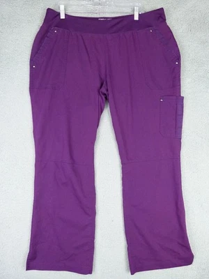 Purple Label YOGA X-Large Petite Purple Medical Scrub Pants - Image 1 of 4