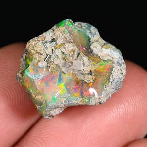 Ethiopian Black Opal Rough, Dry opal Raw, Natural Loose Opal Gemstone 16 CT - Picture 1 of 9