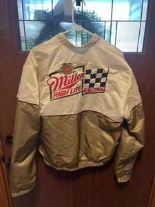 Miller High Life Racing Vintage Jacket Sheen Nice! Large Carlson - Picture 1 of 19