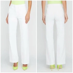 New L’Agence Scottie Wide Leg High Rise Jeans Blanc White Sz 27 - Picture 1 of 12