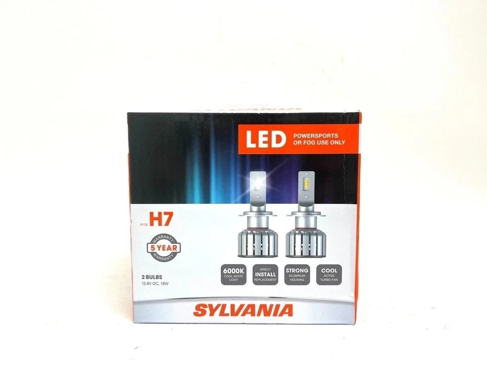 Sylvania H7 6000K LED Powersports & Fog Headlight Bulbs 2-Pack - H7SL.BX2 - Image 1 of 1
