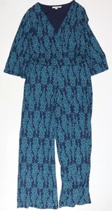 Boden Women's Blue Floral Jumpsuit Size 10 Viscose - Picture 1 of 12