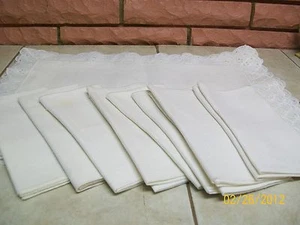 IVORY NAPKINS WITH MATCHING PLACE MATS SET OF 16 - Picture 1 of 4