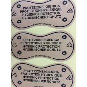 50PCS Adhesive Kraft Hygiene Sticker for Swimwear Lingerie Underwear Tape Label - Picture 1 of 6