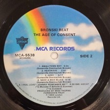 Bronski Beat The Age of Consent Vinyl 12" Album 1984 MCA Records MCA 5538