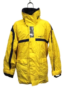 Henri Lloyd Sailing Jacket Size XL Yellow Full Zip Heavy Coat Windbreaker Mens - Picture 1 of 23