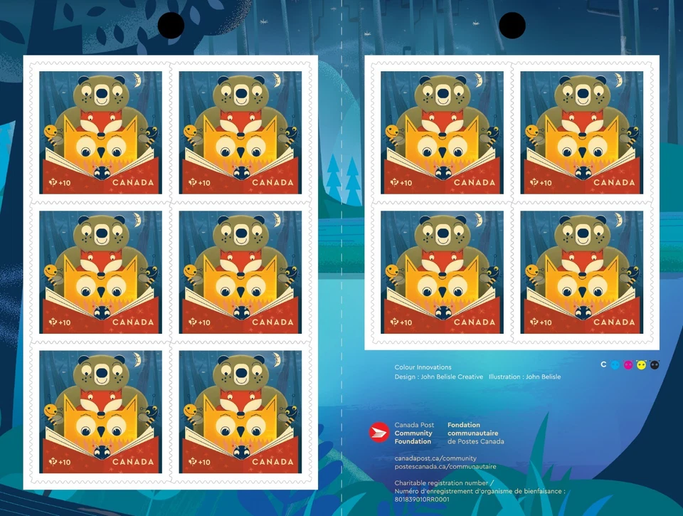 OWL, FOX, BEAR, BEE, ANT, WASP = CP COMMUNITY = Booklet of 10 Canada 2023 MNH Foto 1 de 4