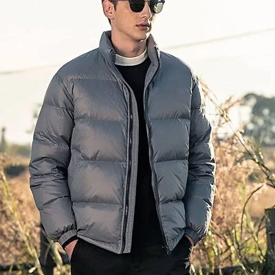 EMS Gray Jumbo Puffer Coat Men Large Goose Down Oversized Winter Snow Ski Jacket - Image 1 of 4