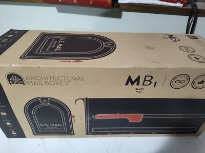 Architectural Mailboxes MB1 Steel Post Mount Black Mailbox Medium Capacity  - Image 1 of 4