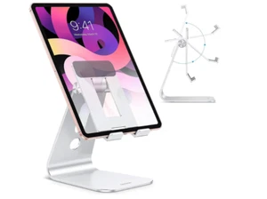 Tablet Stand Aluminum Adjustable Tablet Holder Foldable Desktop Stand iPad - Picture 1 of 8