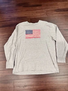 Vintage Polo Jeans Co Ralph Lauren Long Sleeve Flag T-Shirt Mens Size XL - Picture 1 of 6