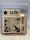 Stampin Up Fresh Cuts Set Of 5 Wood Mounted Rubber Stamps