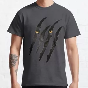 Camiseta clásica garra pantera negra con ojos amarillos - Imagen 1 de 4