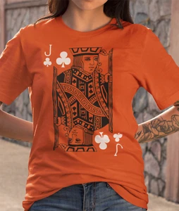 Jack of Clubs Playing Card Adult T-Shirt, Poker, Card Games - Lots of Colours - Picture 1 of 4