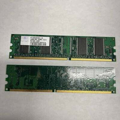 Nanya 128MB PC2700 DDR-333MHz non-ECC Unbuffered CL2.5 184-Pin DIMM 2.5V Memory - Image 1 of 2