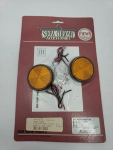 Show Chrome 2 1/8" Round Amber LED Marker Light - 17 LED's Universal 16-109A - Imagen 1 de 3