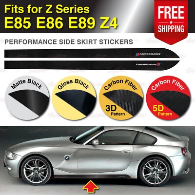 Se adapta a BMW E85 E86 E89 Z4 Serie Z Sport Racing faldón lateral pegatinas rayas de vinilo Foto 1 de 4