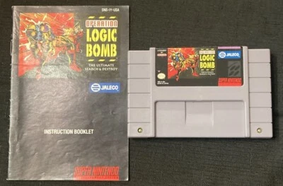 Super Nintendo SNES Operation Logic Bomb Game by Jaleco W/ Manual - Image 1 of 4