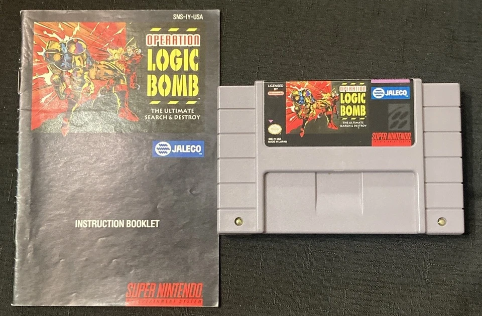 Super Nintendo SNES Operation Logic Bomb Game by Jaleco W/ Manual - Image 1 of 4
