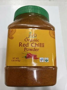 Jiva Bio Red Chili Pulver 1 LB, (454g) am besten verwendet bis 07/26 kostenloser Versand - Bild 1 von 4
