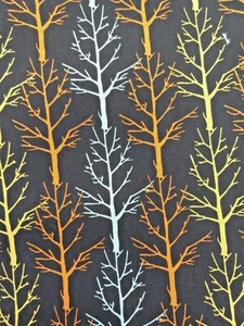 Fall or winter tree silhouette  print fabric Continuous 2 yards Halloween David  - Picture 1 of 5