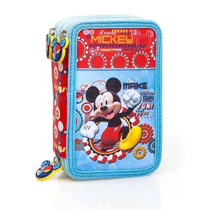 Schulmäppchen Marker GIOTTO Offiziell Disney Mickey Mouse 3 Fächer 3263 - Bild 1 von 2