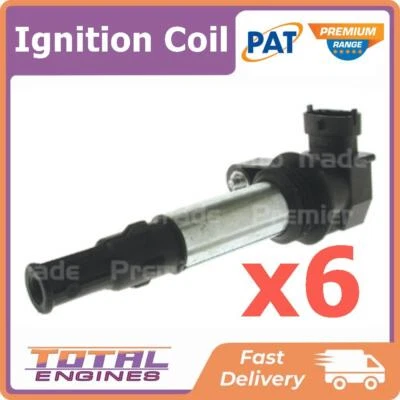 6x PAT Premium Ignition Coil PAT Premium Type fits Holden Statesman WL 3.6L V6 L - Image 1 of 2