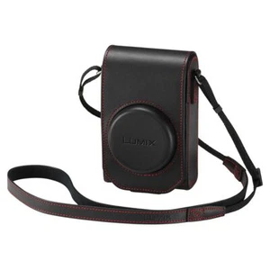 Panasonic Lumix DMW-PHS84XER Premium Leather Camera Case for TZ100 - Black/Red - Picture 1 of 1