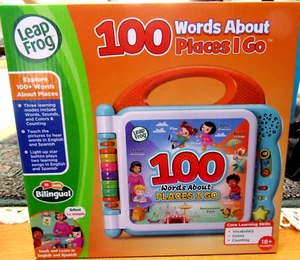 LEAP FROG~100 WORDS ABOUT~PLACES I GO~VOCAB~COLORS~COUNTING~TOUCH AND LEARN D51 - Picture 1 of 3