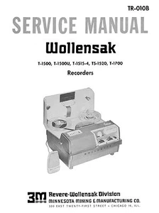 Wollensak T-1500 T-1700 manuale di servizio - Foto 1 di 1