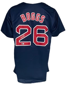 Boston Red Sox Wade Boggs Autographed Pro Style Navy Blue Jersey BAS Authenti... - Picture 1 of 1