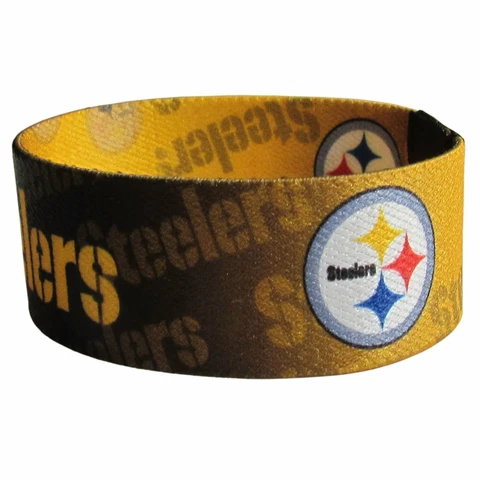 Pittsburgh Steelers Stretch Bracelet Licensed NFL Football Cover