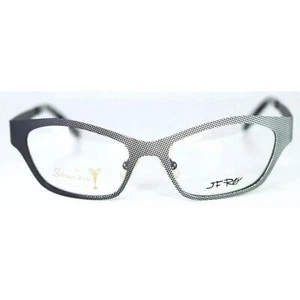J.F. REY JF2431 0010 Black Silver Cat Eye Womens Eyeglasses 53-17-130 FRANCE - Picture 1 of 7