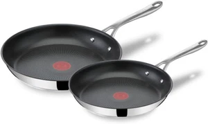 Tefal Jamie Oliver Induktion Edelstahl 2-teiliges Bratpfannenset 24 und 28 cm - Bild 1 von 3