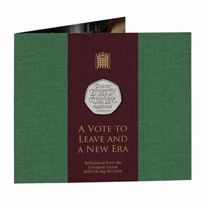 Retiro de la Unión Europea 2020 Reino Unido 50 peniques encantadora moneda sin circular correo gratuito - Imagen 1 de 3