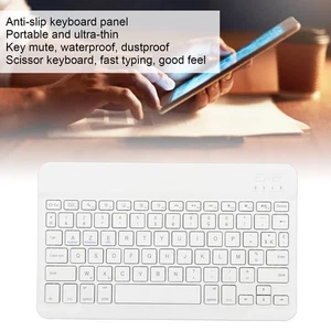 10in Wireless Keyboard Slim Waterproof Scissor Style Wireless French - Picture 1 of 12