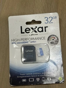 Lexar 32GB High-Performance 300x microSDHC UHS-I Memory Card - Picture 1 of 2