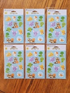 LOTTO 6 CONFEZIONI Fogli Adesivi American Greetings Stickety-Doo-Da Animali - Foto 1 di 2