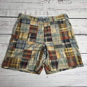 Brooks Brothers Shorts Madras Patchwork Plaid Mens Size 36x8 Preppy Classic 346 - Picture 1 of 6