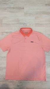 Under Armour Golf Polo Herren XL orange weiß gestreift - Bild 1 von 6