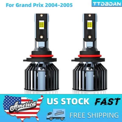  For Pontiac Grand Prix 2004-05 9005/HB3 LED Headlight Bulbs Kit High/Low Beam  - Imagem 1 de 4