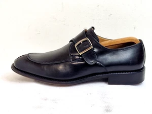 Moreschi Made in Italy Herren Schnallen Schuhe Vollleder Schwarz UK 10,5 EU 44,5 - Bild 1 von 9