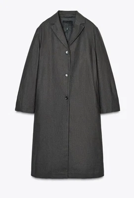 Zara Jacket Mens Large Black Coat Overcoat Size:XS Charcoal NWT - Image 1 of 4