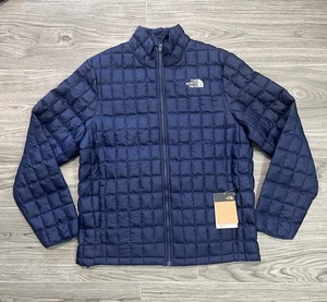 The North Face Men’s Thermoball Insulated Full Zip Large Jacket Navy BNWT $230 - Picture 1 of 4