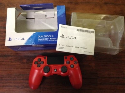 Sony DualShock 4 Wireless Controller Playstation 4 PS4 Magma Red W/Box Japan D64 - Image 1 of 4