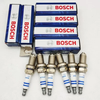 6Pcs Bosch Spark plugs FGR7DQP For 12120037607 BMW X5 E34 530i E39 540i E60 NEW - Изображение 1 из 4