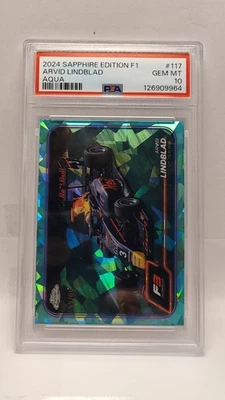 2024 Topps Chrome Sapphire Edition Aqua Arvid Lindblad PSA 10 /99 #117 - Image 1 of 2