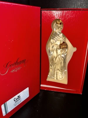 Vtg Gorham King Melchior Germany Lead Crystal Gold Accents Nativity Original Box - Image 1 of 4
