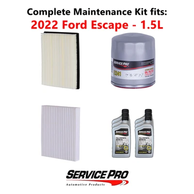 2022 Ford Escape 1.5L Complete Oil, Air & Cabin Filter Kit (5W-20) - Image 1 of 4